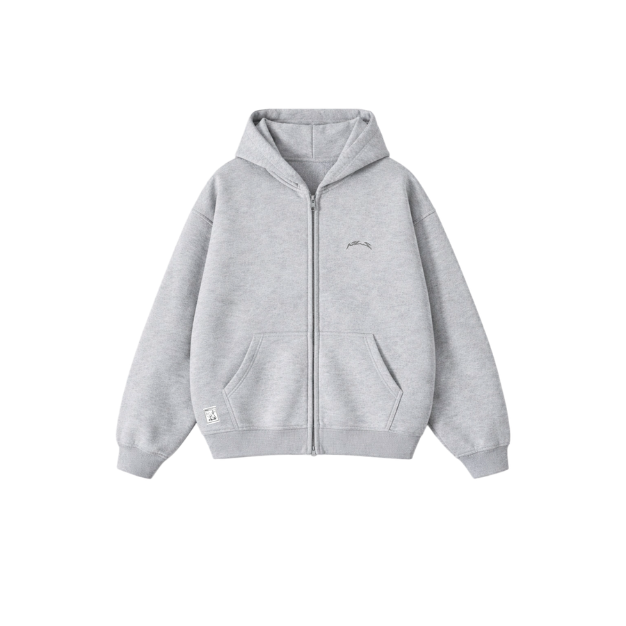 UNIFORM Zip Hoodie Grey