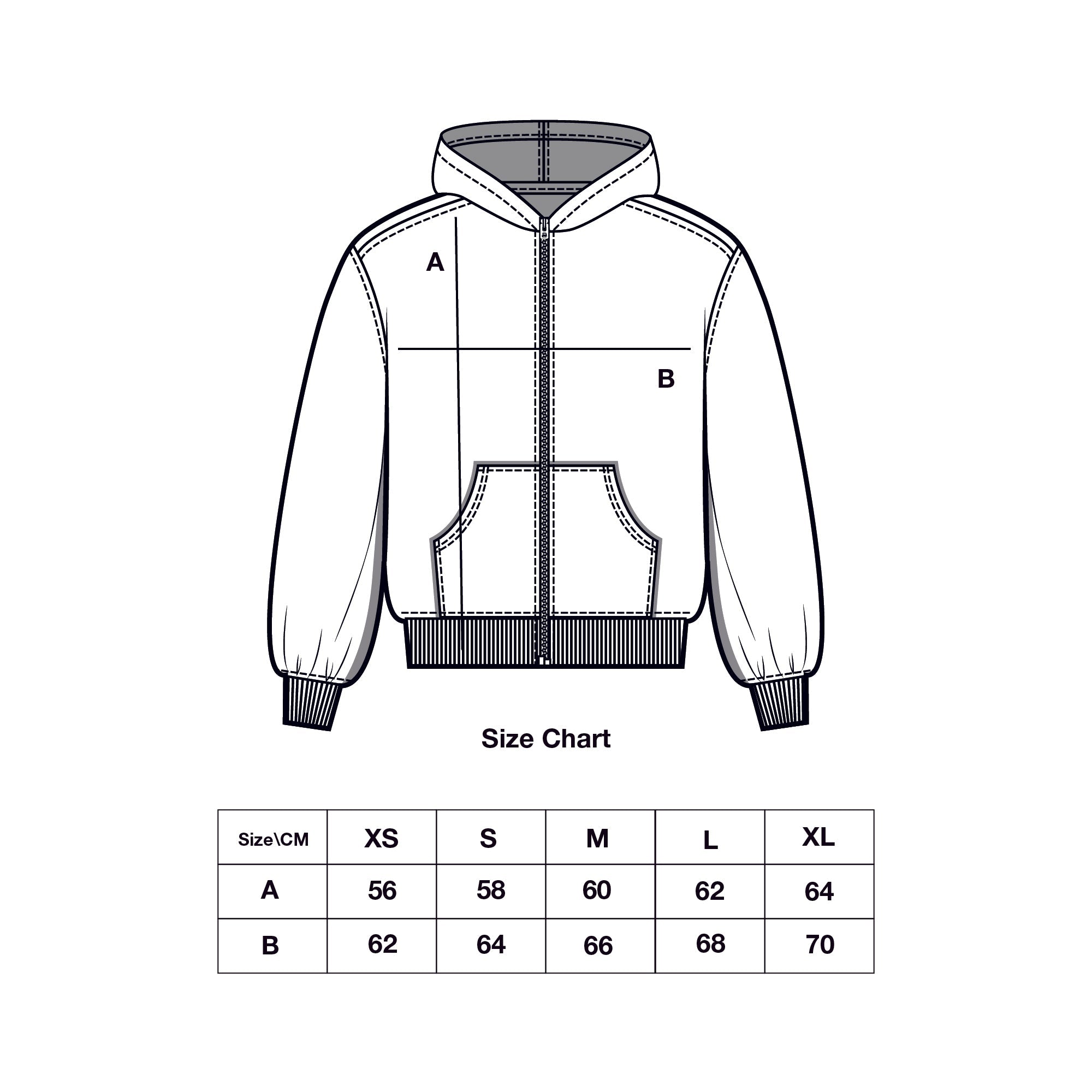 UNIFORM Zip Hoodie Grey